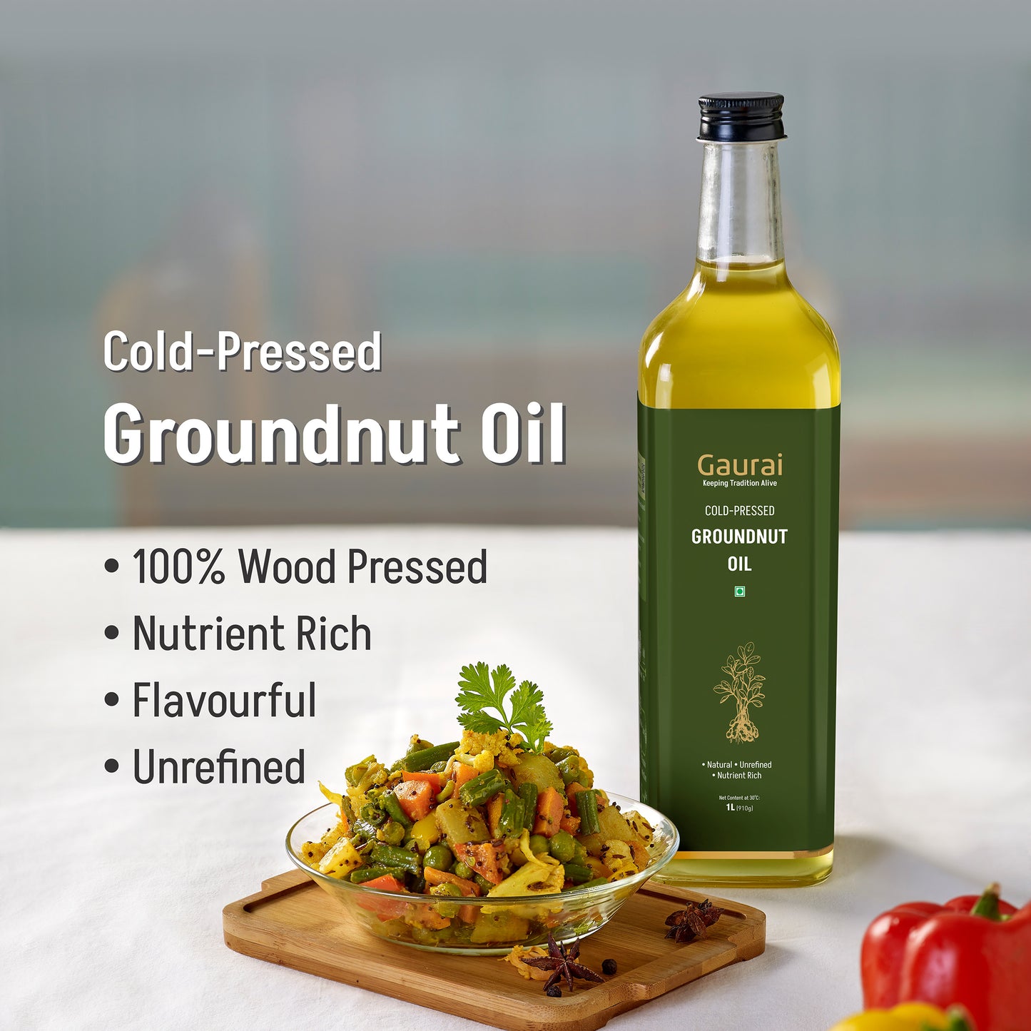 Cold-Pressed Groundnut Oil